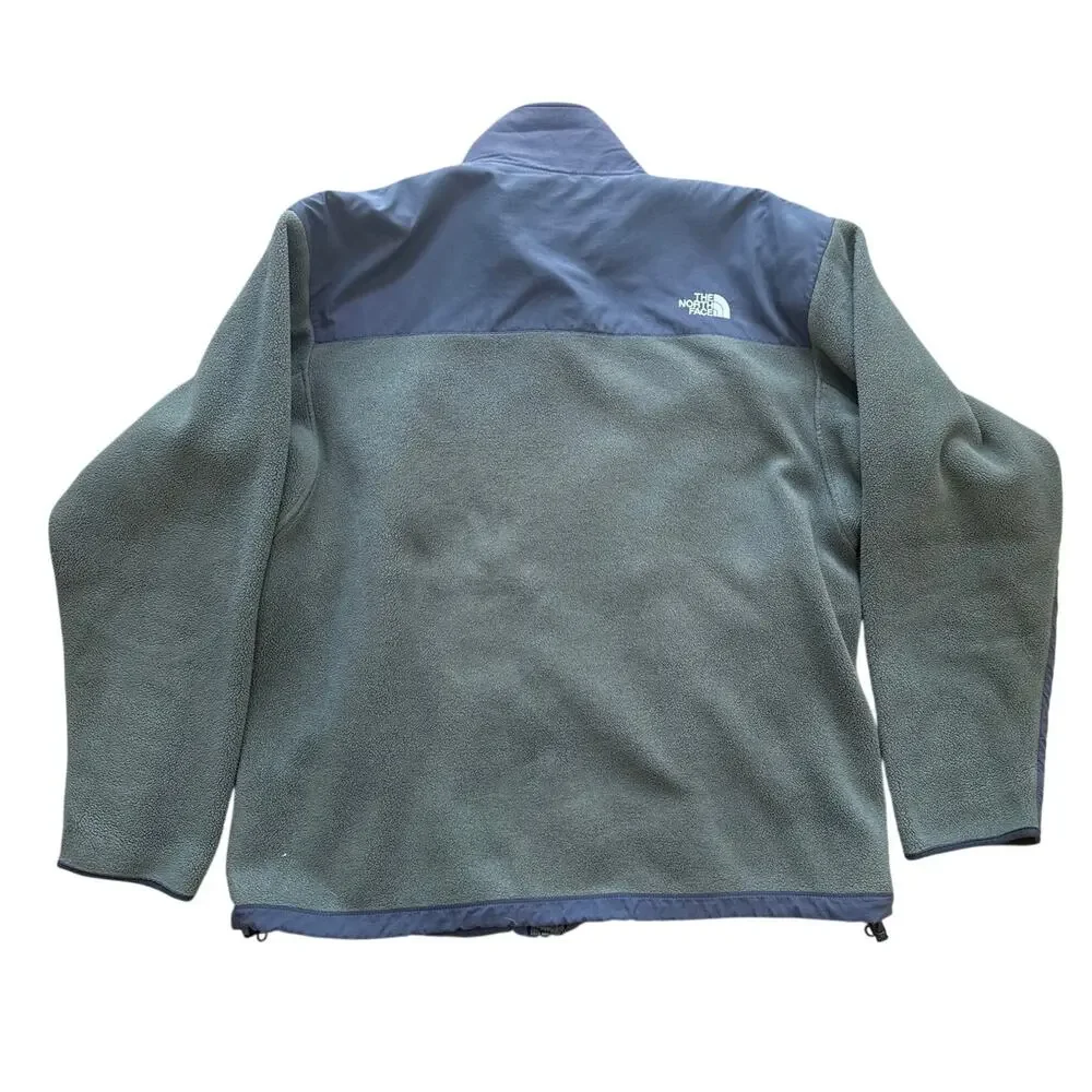 The North Face Denali Fleece Jacket Men XL Olive Green Dark Gray Full Zip